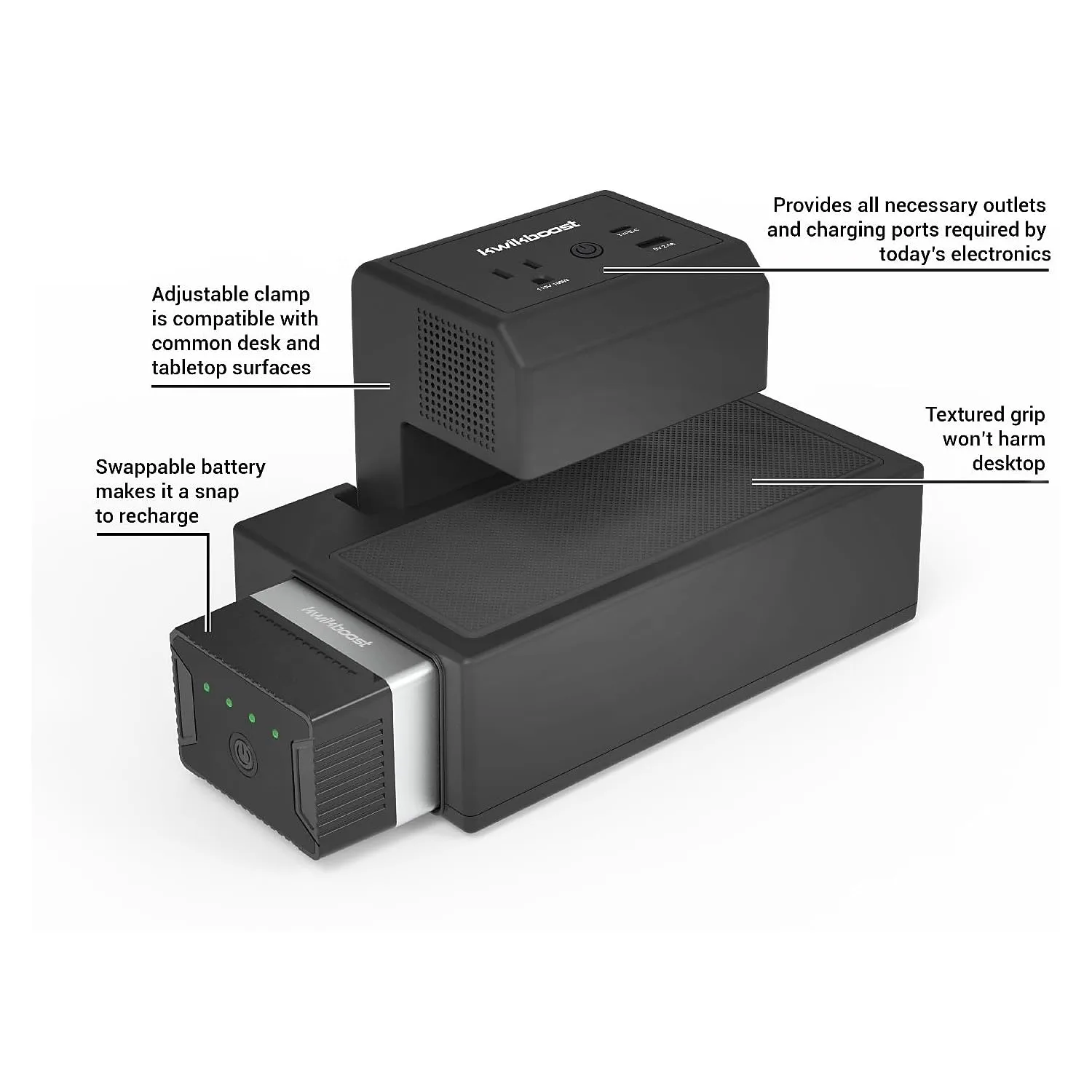 EdgePower Clamp-On Device Charging Unit – Clamp Add On/Replacement Only – Does Not Include Battery