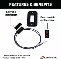 Kwikee 369299 Magnetic Switch for 32 Series Step , Black