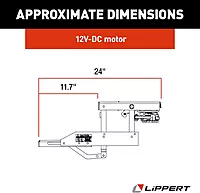Kwikee 39 Series Electric Step Assembly, Logic Control Unit, Power Switch Kit for RV, Travel Trailers, Hidden Light, 8.5" Step Rise, Anti-Slip Surface, 12V DC Motor, Steel Construction - 3724742