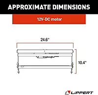 Kwikee 39 Series Electric Step Assembly, Logic Control Unit, Power Switch Kit for RV, Travel Trailers, Hidden Light, 8.5" Step Rise, Anti-Slip Surface, 12V DC Motor, Steel Construction - 3724742