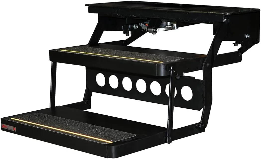 Kwikee Lippert Platinum Double Tread Electric RV Steps, 24in Wide, 12V (Model 372558)