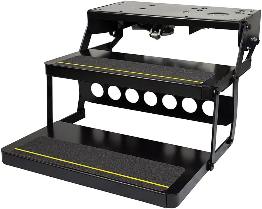 Kwikee Lippert Platinum Double Tread Electric RV Steps, 24in Wide, 12V (Model 372558)
