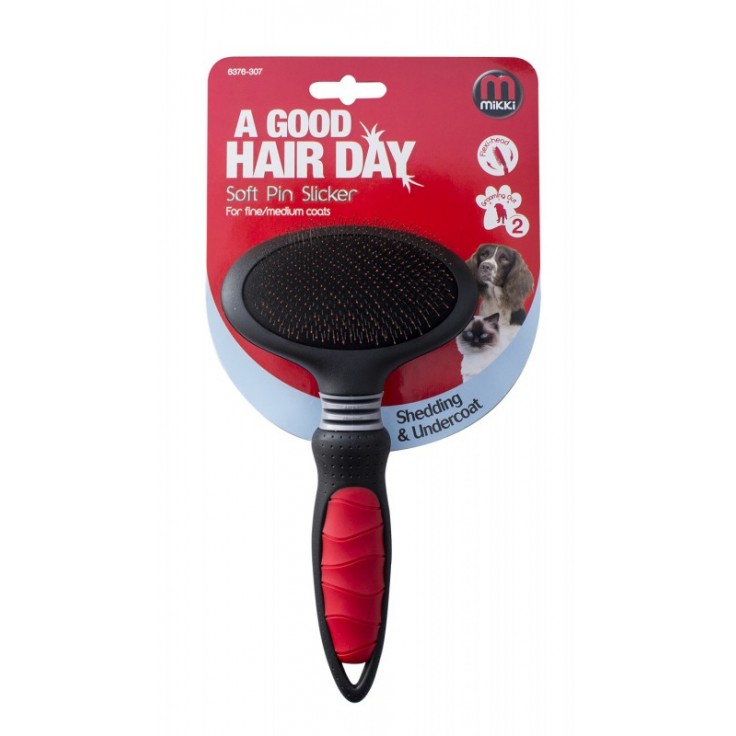 MIKKI SOFT PIN SLICKER - LARGE MIKKI SOFT PIN SLICKER - LARGE