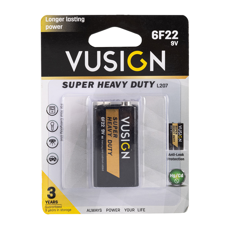 DELI L207 VUSIGN SUPER H/DUTY BATTERY 9V