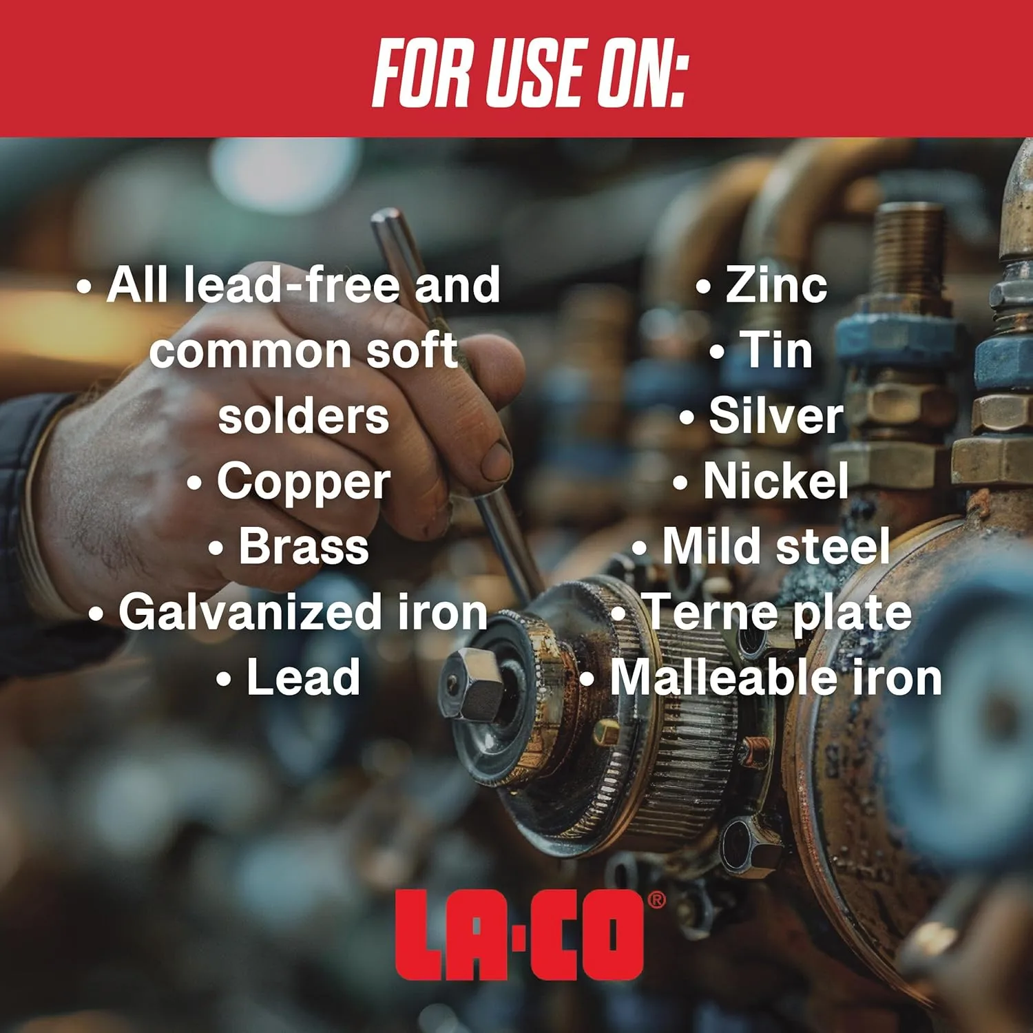 LA-CO 22194 -Water Soluble, All Weather Copper Flux Paste for Soldering, Brush in Cap, Developed for Plumbing, 4 oz
