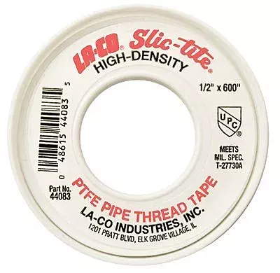 1/2" X 300" LA-CO Markal SLIC-TITE PTFE Heavy Duty Premium Grade Pipe Thread Tape