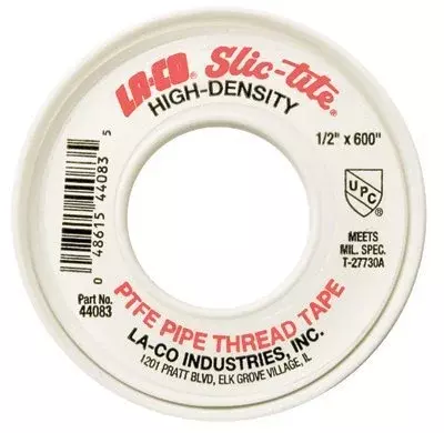 1/2" X 300" LA-CO Markal SLIC-TITE PTFE Heavy Duty Premium Grade Pipe Thread Tape