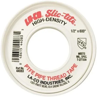 1/2" X 300" LA-CO Markal SLIC-TITE PTFE Heavy Duty Premium Grade Pipe Thread Tape