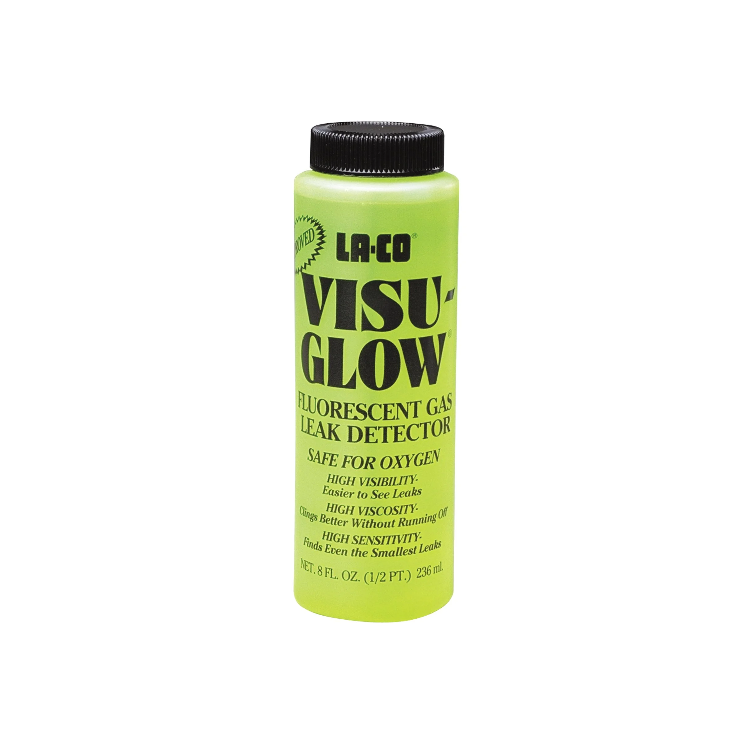 LA-CO 32898 VISU-Glow Gas Leak Detector, 8 oz. Liquid