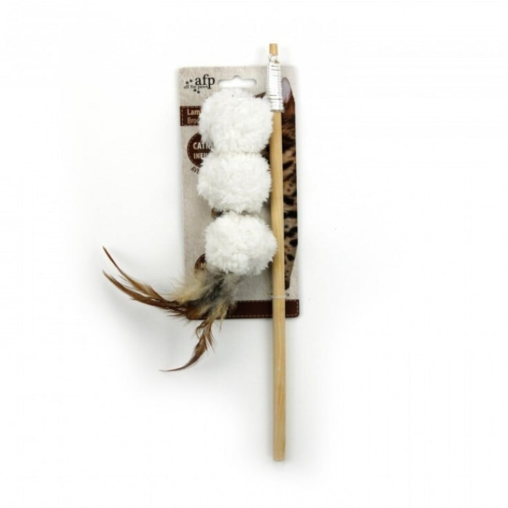 All for paws Lambswool Lamb Kebab Wand - White All for paws Lambswool Lamb Kebab Wand - White