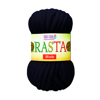 Lana Gruesa Rasta Negro  Paquete X 2 Ovillos X 250 Gramos