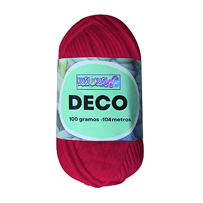 Lana Algodon Deco Col09 Roja  Paquete X 5 Ovillos X 100 Gramos