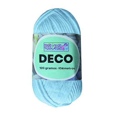 Lana Algodon Deco Col13 Celeste  Paquete X 5 Ovillos X 100 Gramos