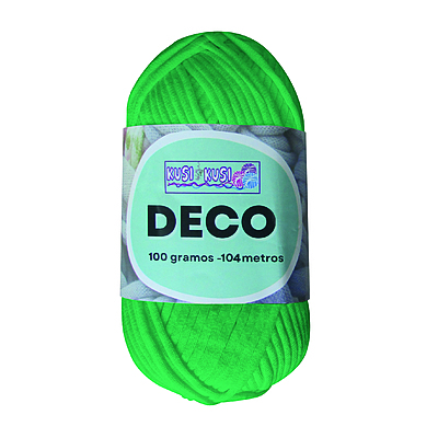 Lana Algodon Deco Col23 Verde Paquete X 5 Ovillos X 100 Gramos