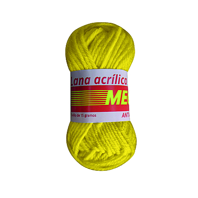Lana Escolar Mega 48 Amarillo Bandera Paquete X 10 ovillos X 15 Gramos