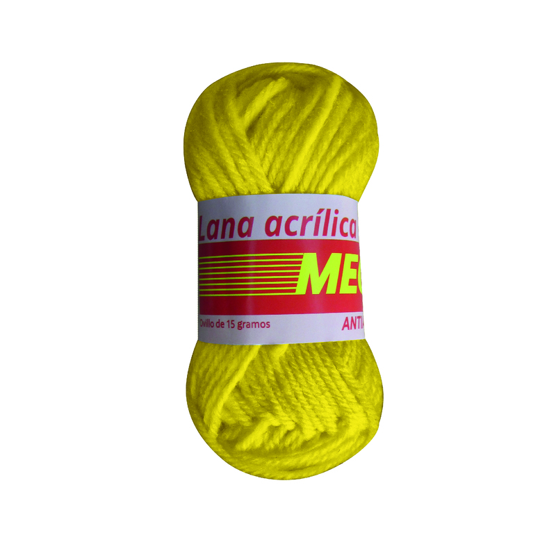 Lana Escolar Mega 48 Amarillo Bandera Paquete X 10 ovillos X 15 Gramos