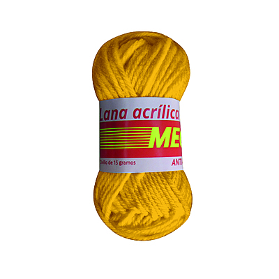 Lana Escolar Mega 53 Amarillo Oscuro Paquete X 10 Ovillos X 15 Gramos
