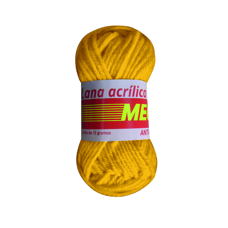 Lana Escolar Mega 53 Amarillo Oscuro Paquete X 10 Ovillos X 15 Gramos