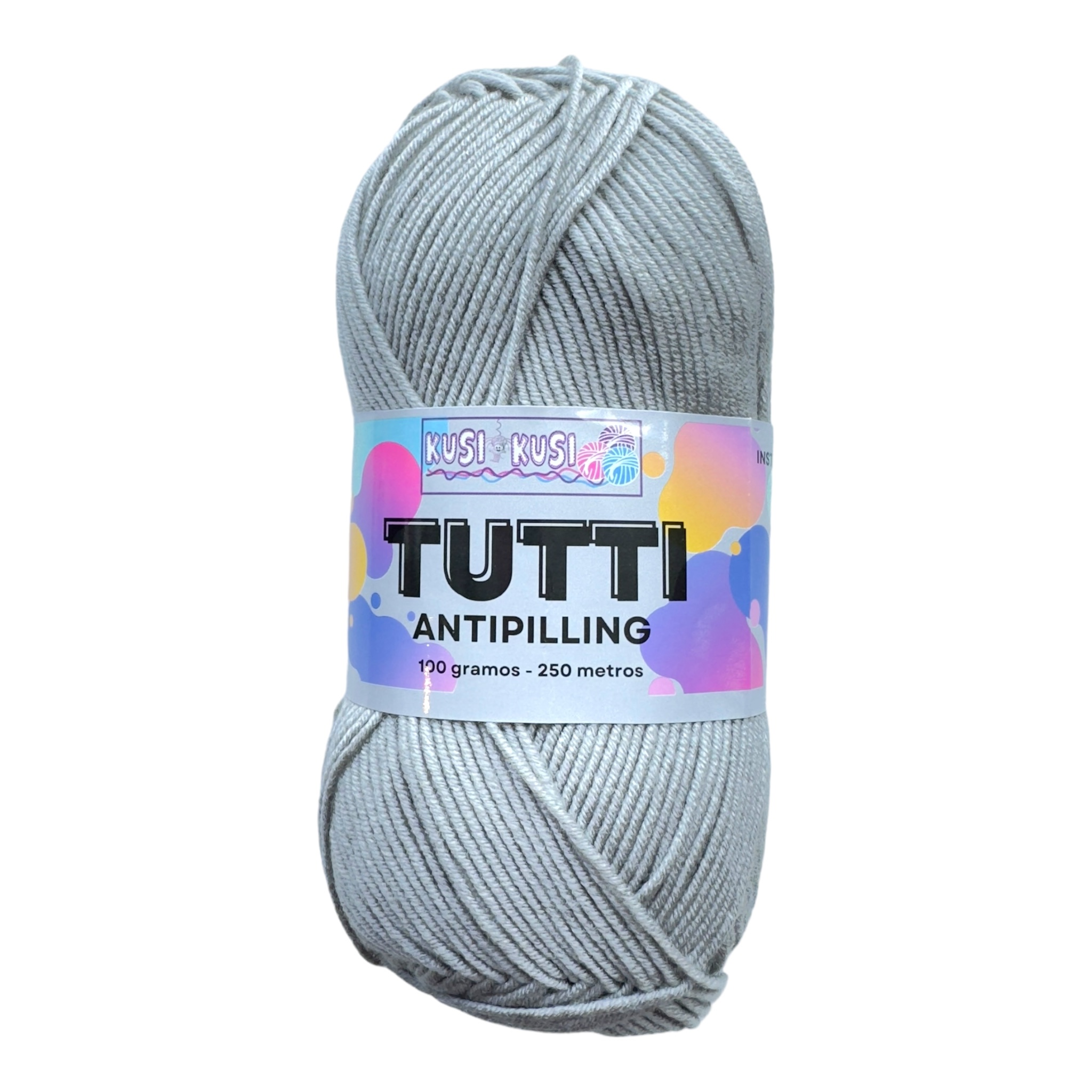 Lana Acrílica Tutti Col 433 Gris Claro Paquete X 5 ovillos X 100 gramos Lana Acrílica Tutti Col 433 Gris Claro Paquete X 5 ovillos X 100 gramos