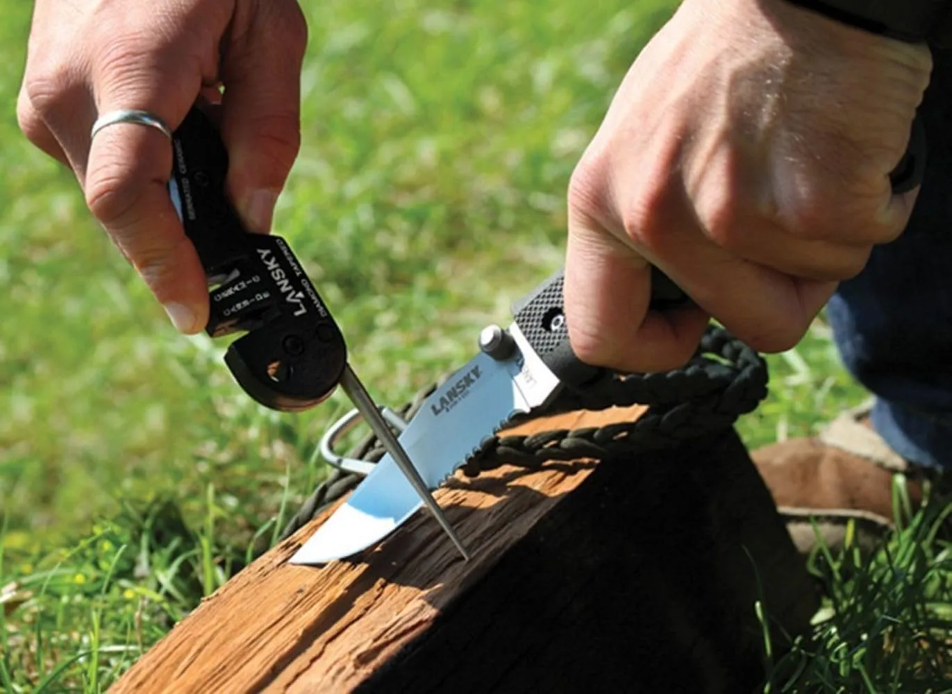 LANSKY Portable Multi-Function Pocket Knife Sharpener