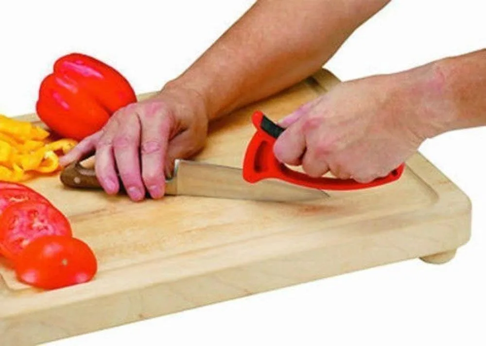 Lansky Deluxe Quick Edge Knife Sharpener with Replaceable Carbide Element (Red) - LSTCN
