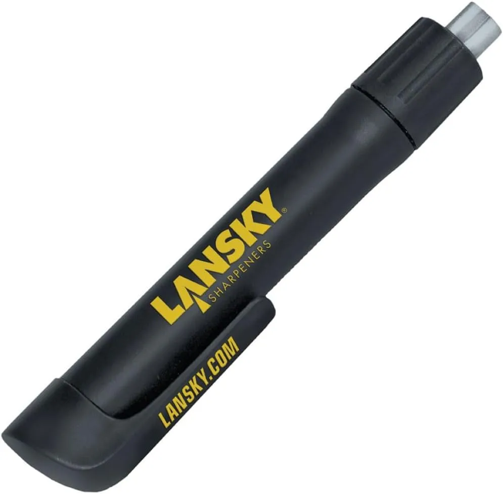 Lansky Retractable Diamond Pen Knife Sharpener, Black, One Size (DROD1)