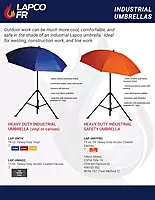 Lapco FR LAP-UM7VB Heavy-Duty Construction Umbrella, Vinyl, 7', Blue 7 FT LAP-UM7VB BLUE