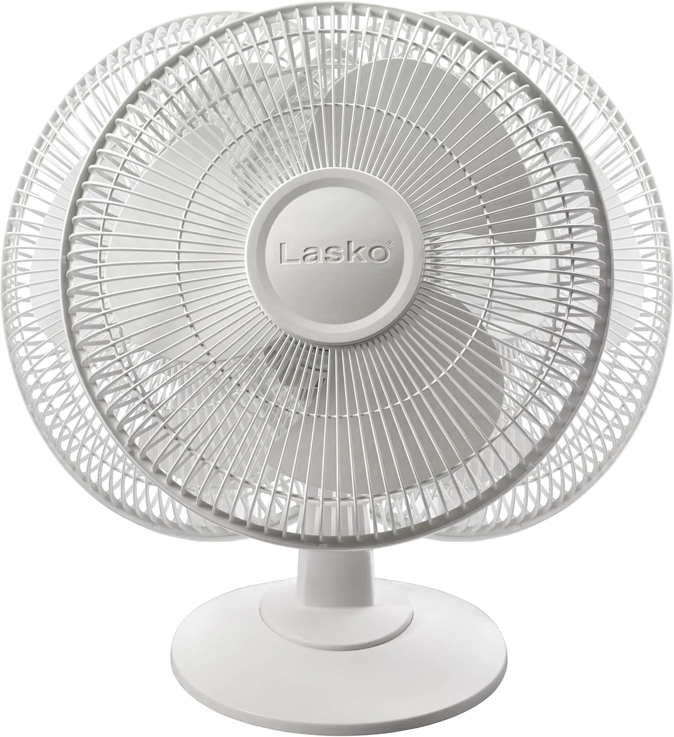 LASKO 12" Oscillating Table Fan, 3-Speed, White - Model 2012