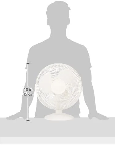 LASKO 12" Oscillating Table Fan, 3-Speed, White - Model 2012