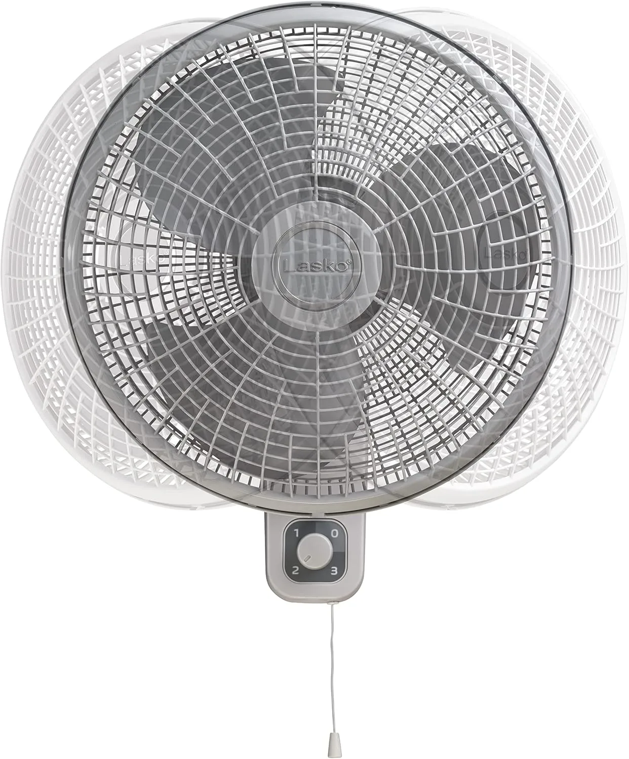 Lasko 16" 3-Speed Oscillating Wall Mount Fan for Indoor Use, M16900, Light Grey