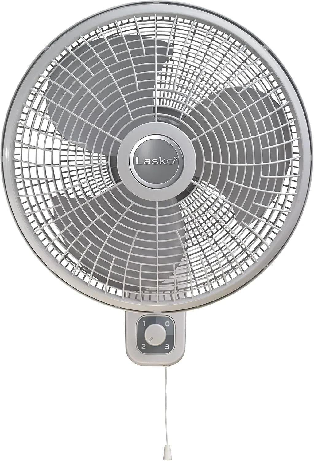 Lasko 16" 3-Speed Oscillating Wall Mount Fan for Indoor Use, M16900, Light Grey