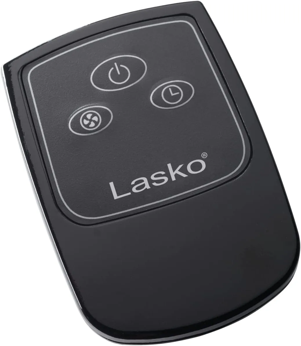 Lasko Oscillating Cyclone Pedestal Fan, Adjustable Height, Timer, Remote Control, 3 Speeds, 18" Black