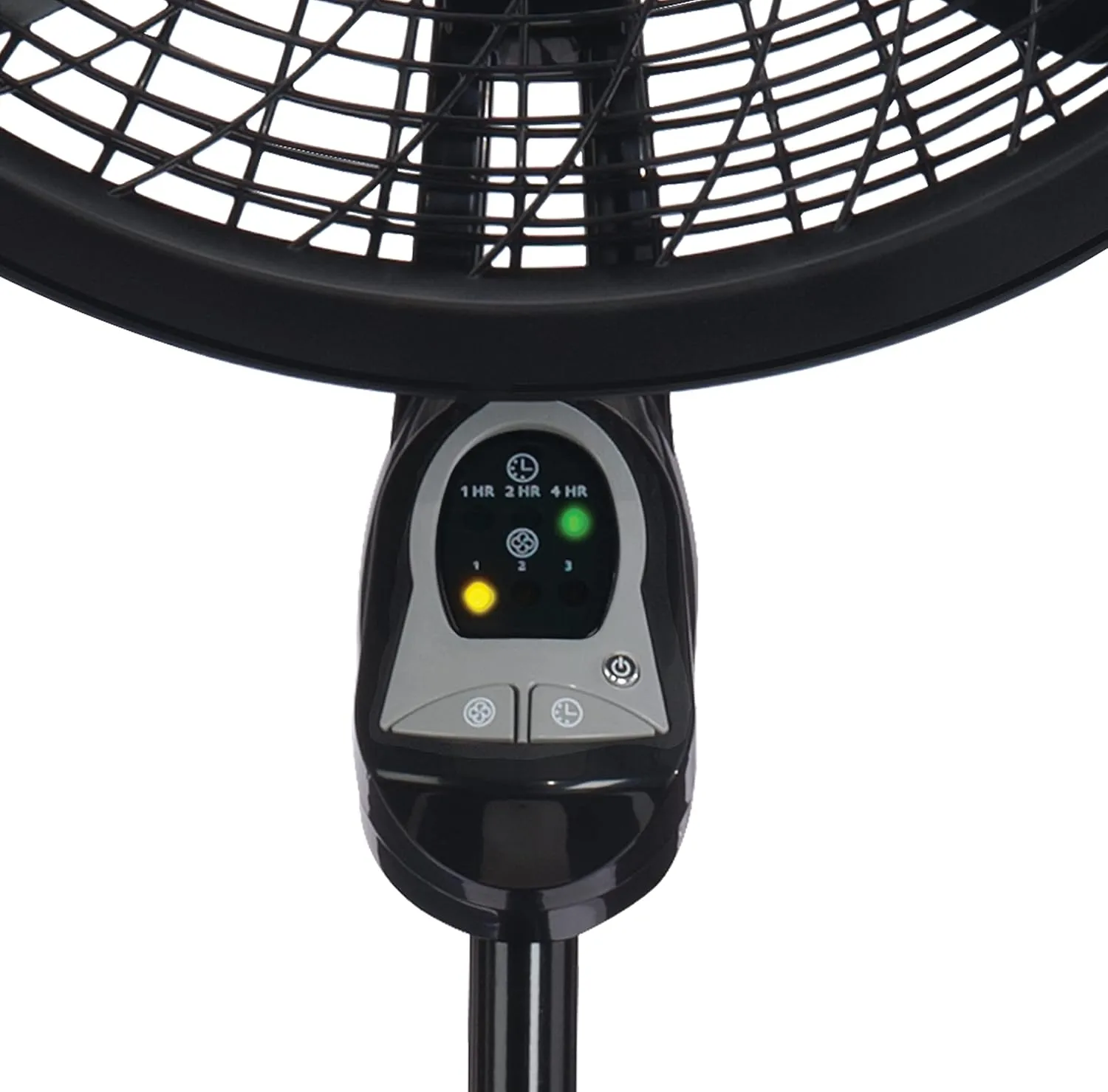 Lasko Oscillating Cyclone Pedestal Fan, Adjustable Height, Timer, Remote Control, 3 Speeds, 18" Black