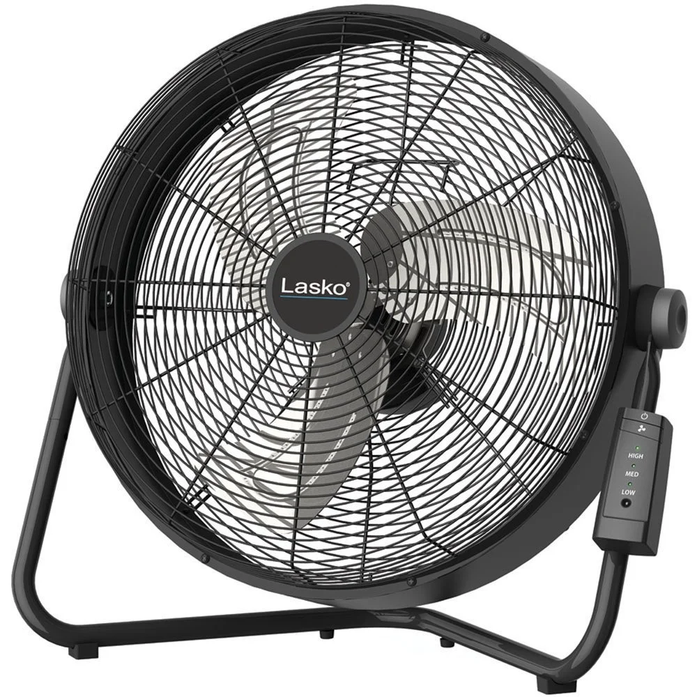Lasko H20685 High Velocity Floor Fan with QuickMount Wall-Mount and Remote Control, 20", Black