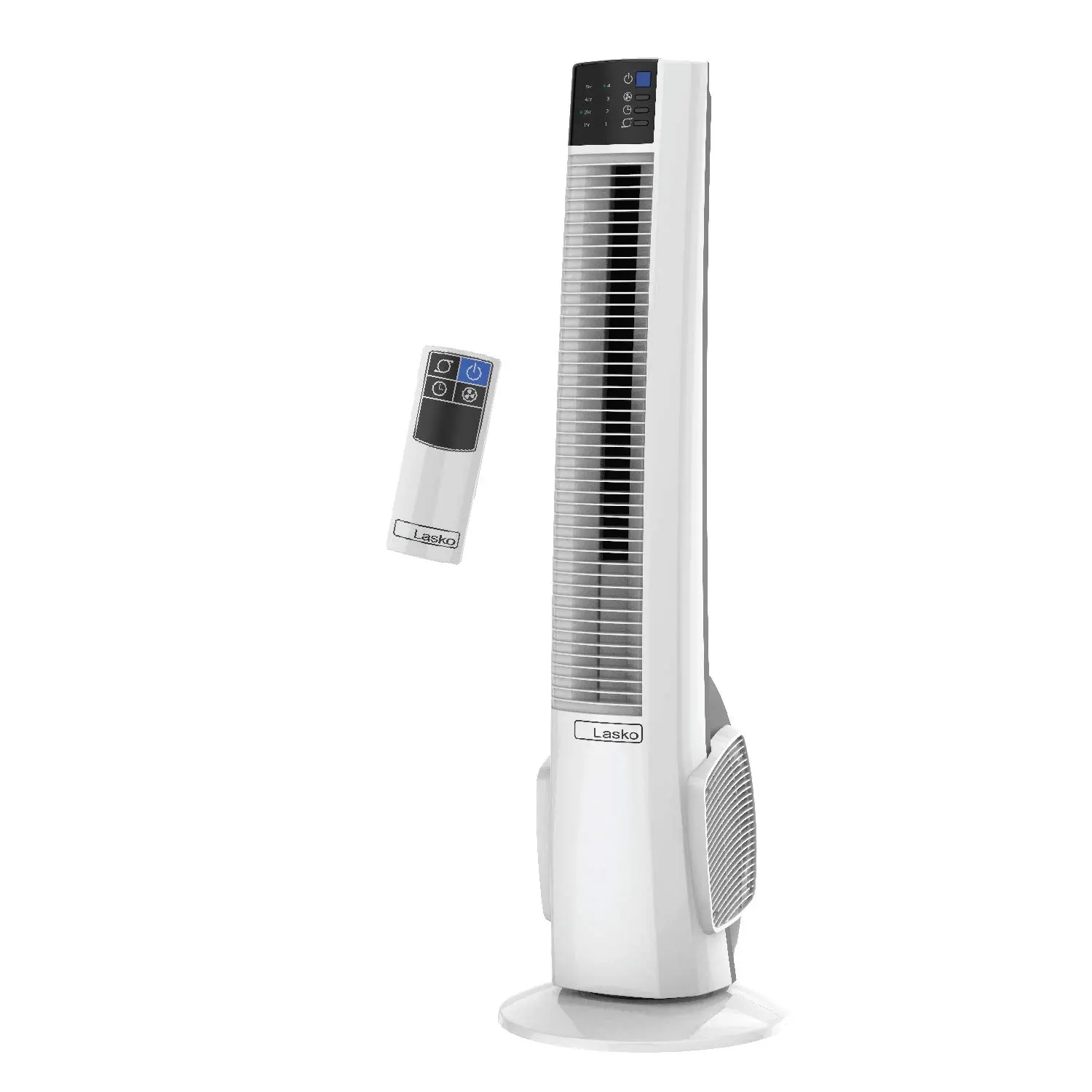 Lasko Oscillating Tower Fan with Remote Control - 4 Speeds, 38 Inch, White, T38400