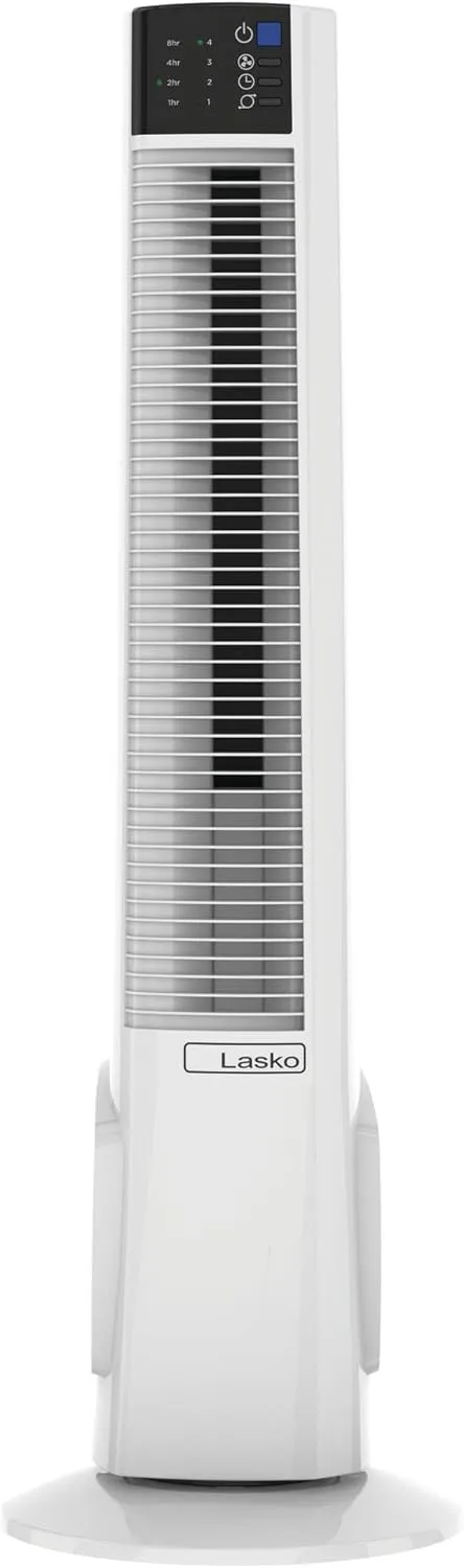 Lasko Oscillating Tower Fan with Remote Control - 4 Speeds, 38 Inch, White, T38400