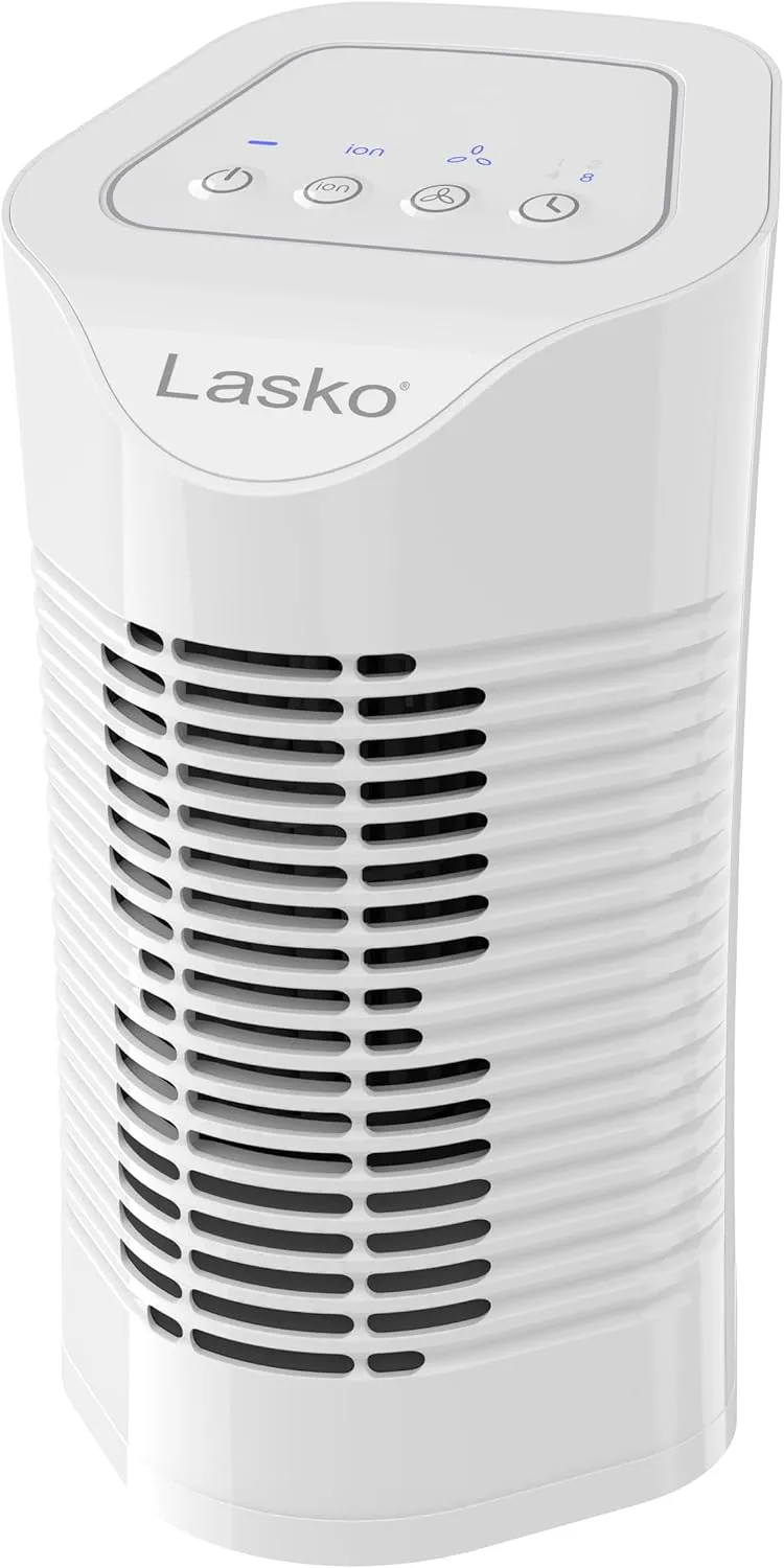 Lasko HF11200 Desktop Air Purifier – 3-Stage Filtration for Home, Office & Small Rooms