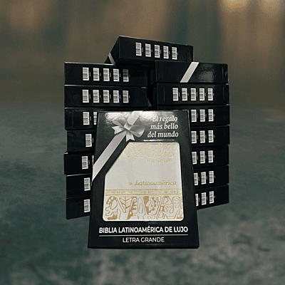 La Biblia Latinoamérica de Lujo Blanca / Letra Grande / Imitación piel - Caja de 16 unidades