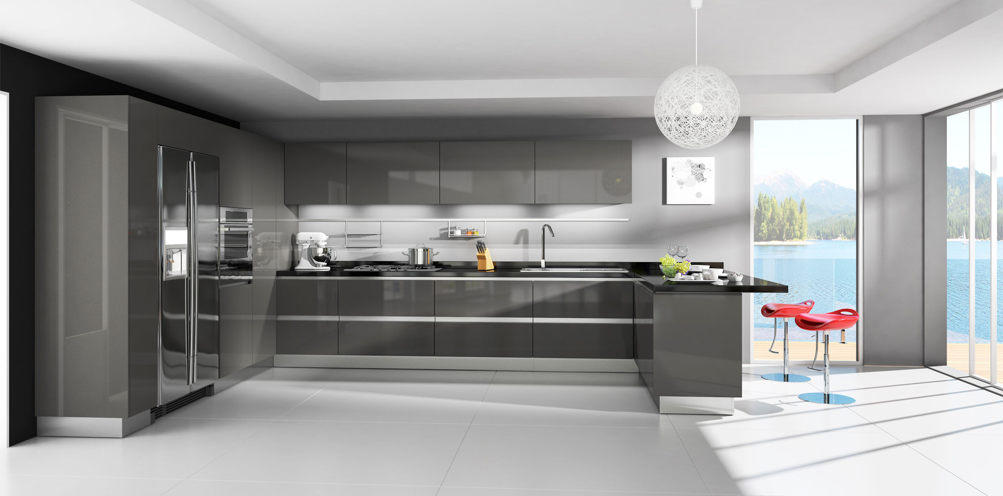 ONE SKIN PANELS-LAVA GREY/HIGH GLOSS/18MM