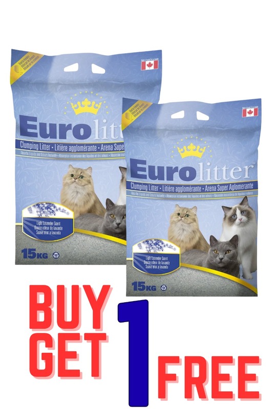 Eurolitter Premium Cat Litter – Lavender 15 kg Buy 1 Take 1 Eurolitter Premium Cat Litter – Lavender 15 kg Buy 1 Take 1