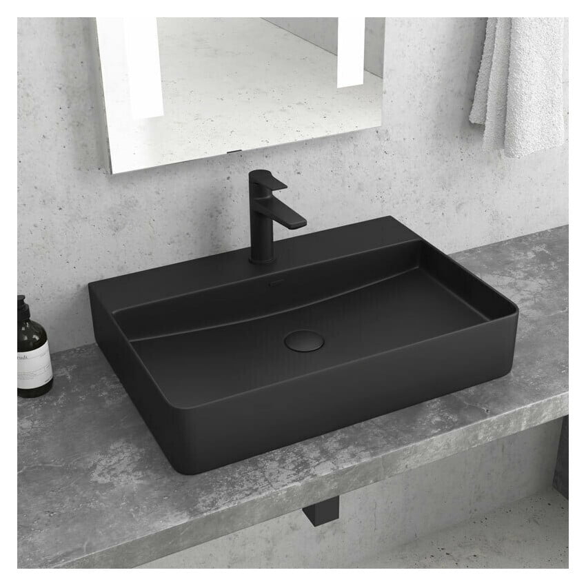 LAVOAR BAIE KARAG PE BLAT NEGRU MAT LT-2173-SMB 500X420X120MM
