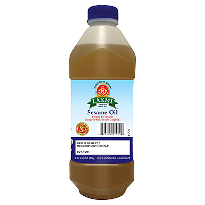 Laxmi Gingelly Oil 1L bottle for authentic Indian cooking and traditional Puja rituals.