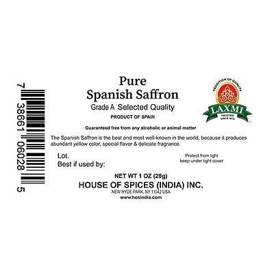 1oz Pure Spanish Saffron, featuring hand-picked, vibrant red saffron threads for gourmet cooking.