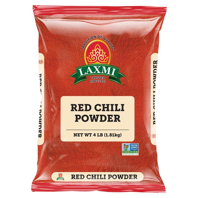 4lb bag of Laxmi Red Chili Powder, a vibrant and spicy ground pepper for Indian curries and masalas