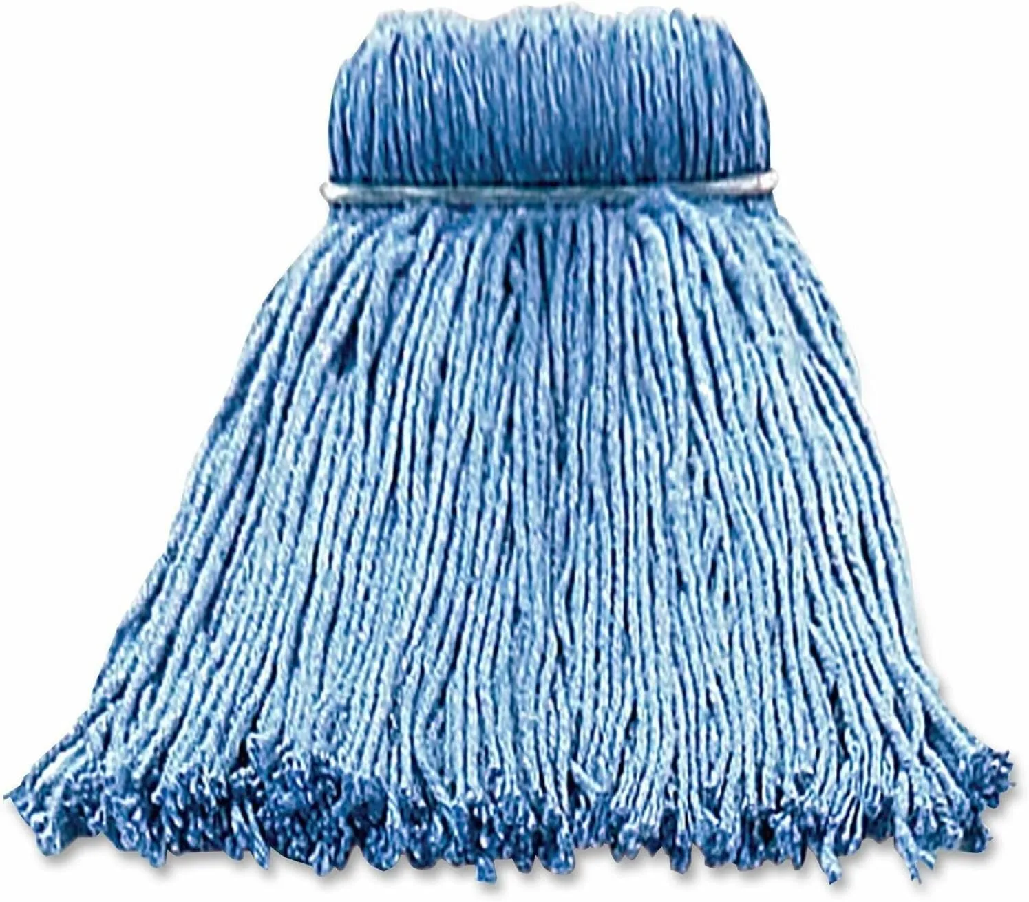 Layflat 70% Recycled Screw-Type Mop Head Refill, 16 Oz, Blue
