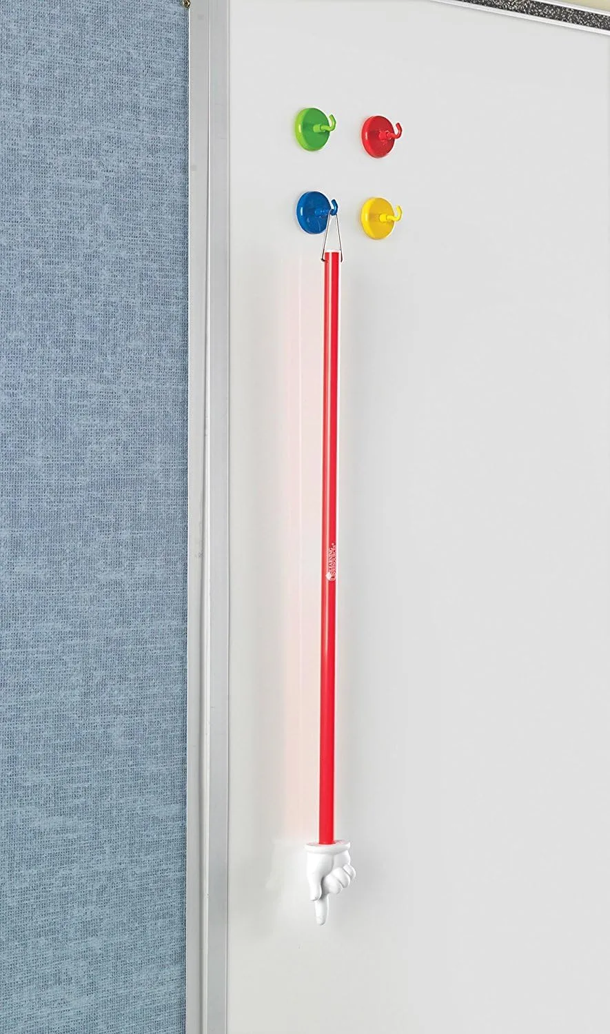 Learning Resources Super Strong Magnetic Hooks - 4 Pieces Sign Holders, Classroom Hooks, Teacher Supplies,Back to School Supplies