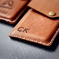 Leather Card Holder Keyring