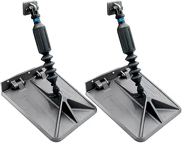 Lectrotab SX 9.5 x 10 Smart Tabs 12-16' Boats w/40lb Actuators - 40-80HP - Gunmetal Grey
