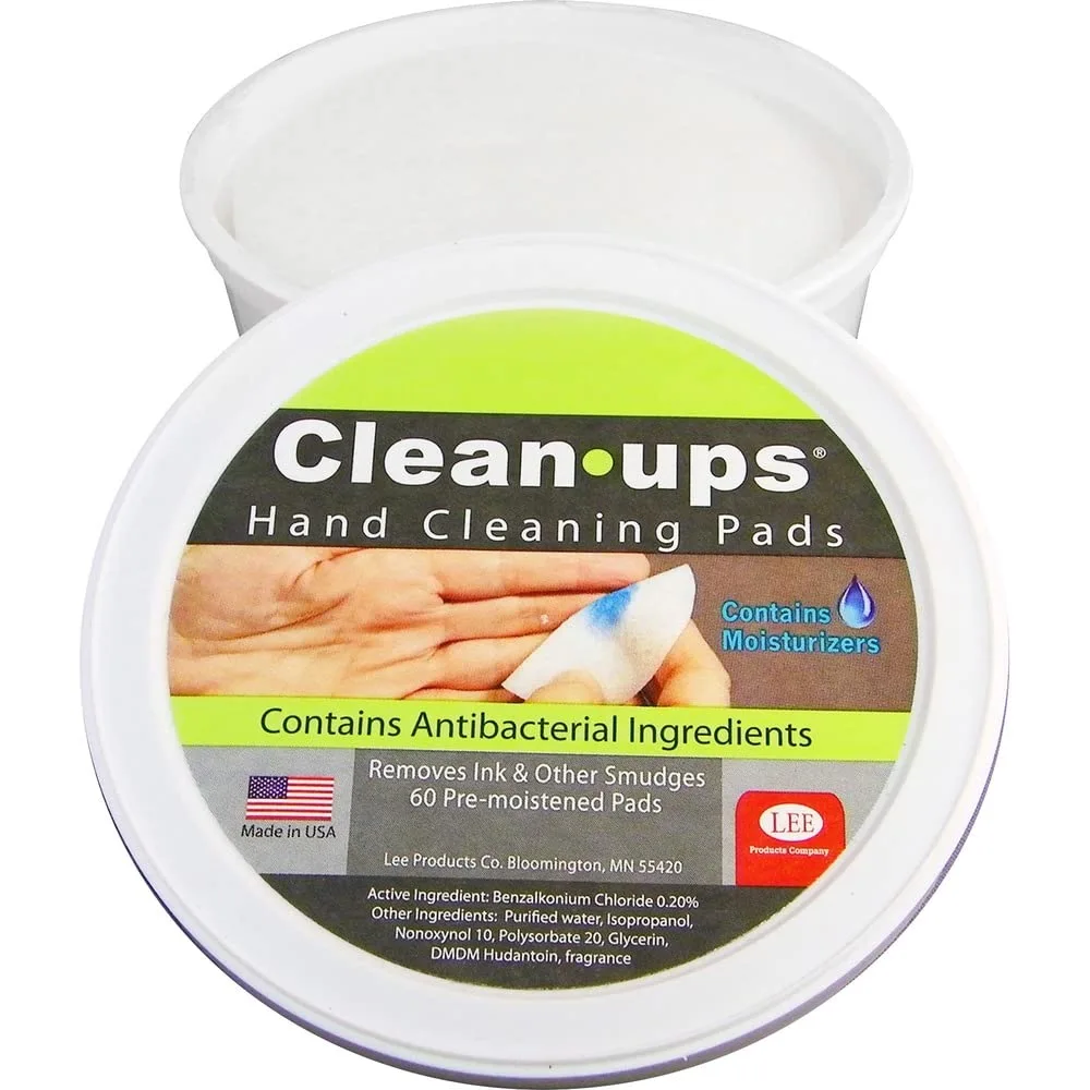 Lee Clean-Ups Hand Cleaning Pads, Pack Of 60