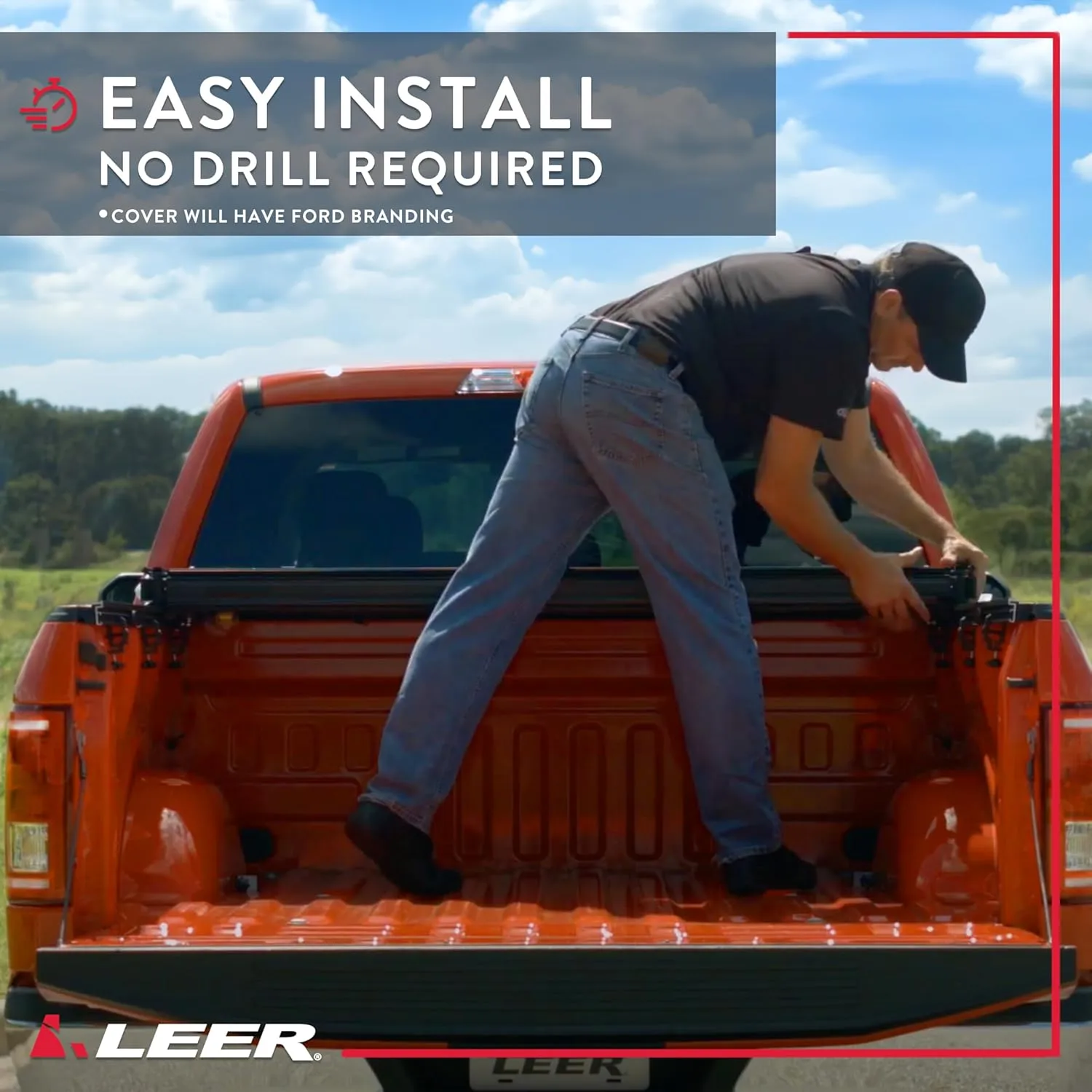 LEER HF650M Quad-Folding Tonneau Cover, Fits 2022-2026 Nissan Frontier with 4'10" Bed